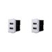 Elektronova Dual USB Type-A Oplaadbus Compatibel Bticino Matix 5VDC 2.1A Kleur Wit - Pak van 2 Stuks