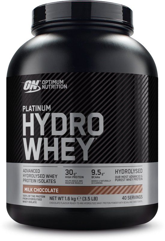 Optimum Nutrition Platinum Hydrowhey - Milk Chocolate Eiwitshake - 100% Whey Isolaat Proteine Poeder - 1600 gram (40 shakes)