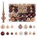 vidaXL Set de boules de Noël - 111 pièces - Champagne et marron - 6 cm - Polystyrène