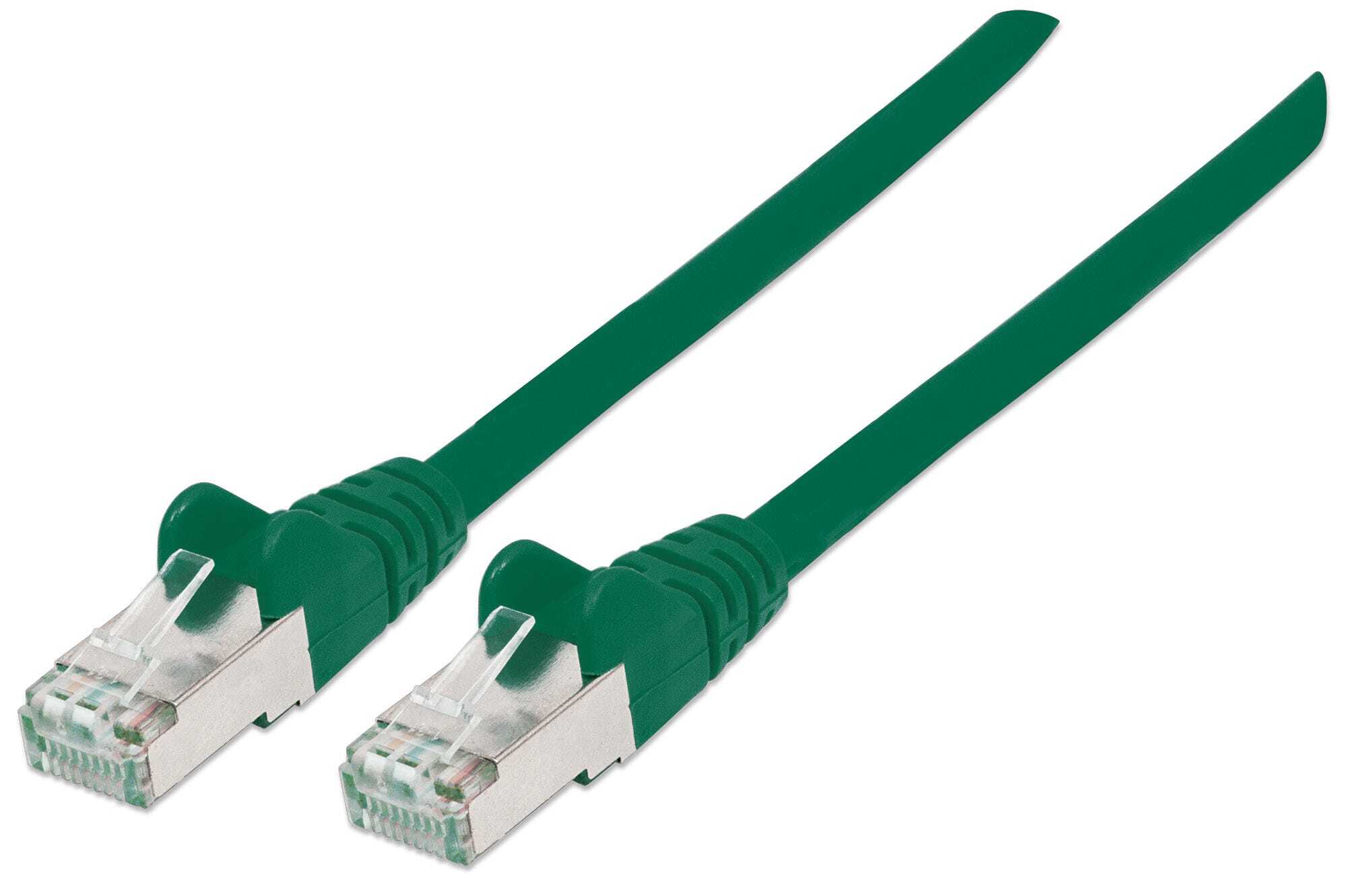 Intellinet Network Patch Cable, Cat6, 1m, Green, Copper, S/FTP, LSOH / LSZH, PVC, Gold Plated Contacts, Snagless, Booted, Polybag