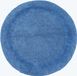 Homescapes Tapis de bain rond Bleu 80 cm Coton