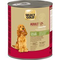 SELECT GOLD Sensitive natvoer Adult Eend met aardappel 24x800 g
