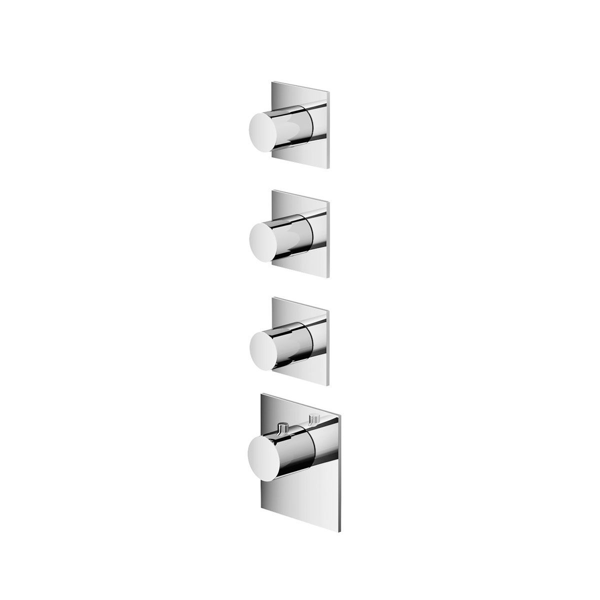 hotbath Douchekraan Mate High Flow Afbouwdeel Thermostatisch Rond Glans Chroom 4 Greeps