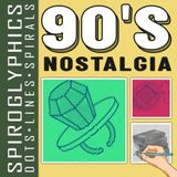 Spiroglyphics Dots Lines Spirals 90's Nostalgia: One-Color Coloring Book