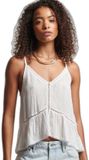 Superdry Ladder Trim camitop Femme Blanc cassé