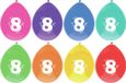 Haza Ballons - 8 ans - Anniversaire - 16 pièces - 29 cm