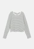 s.Oliver Cropped longsleeve in slim fit met geribbelde structuur