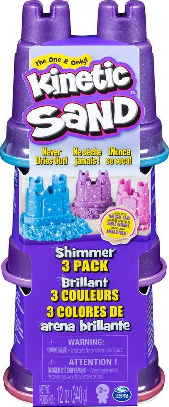 Kinetic Sand Shimmer - Glitterzand - 3 kleuren - 340 g