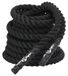 Battle Rope corde d'entraînement - Entraînement de force - 12 mètre, 9 kg - 38 mm polyester - Utilisable pour bras, CrossFit, salle de sport et domicile - Vert olive