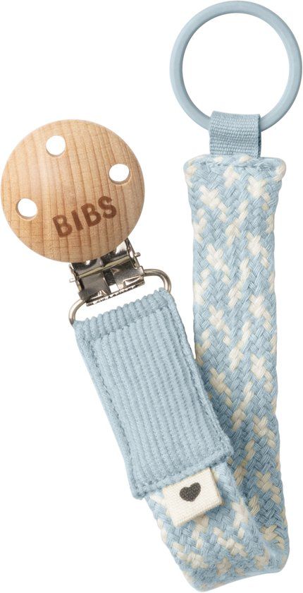 BiBS Fopspeenkoord - Baby Blue / Ivory