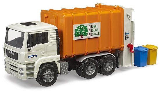 Bruder MAN TGA Vuilniswagen - Wit - Kunststof - 2023