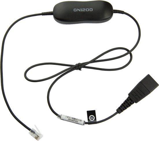 Jabra 88001-99 Telephone Cable Connection - 0.8 m - Black