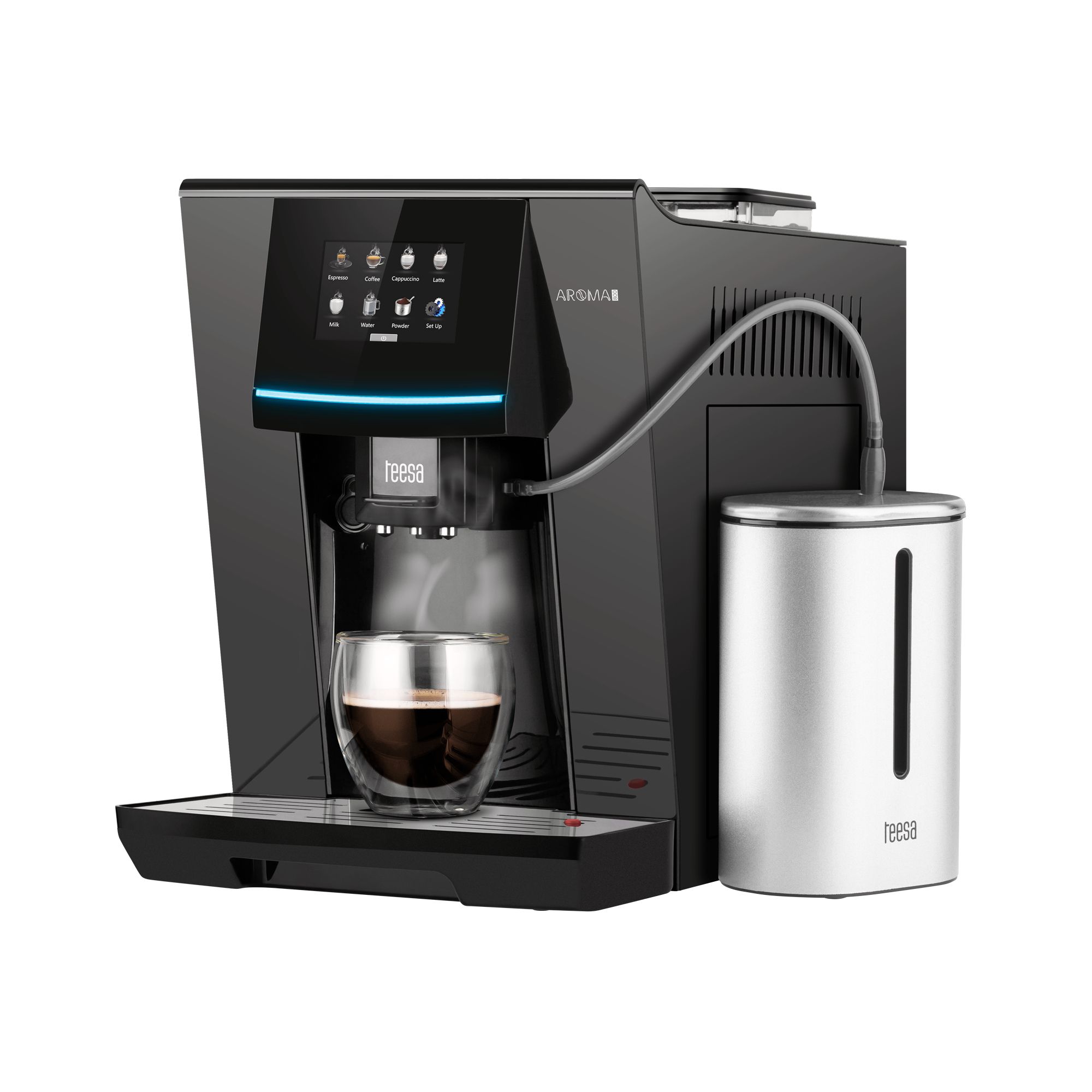 Teesa Aroma 800 - Half Automatic Combi Coffee Machine - 2L - Black