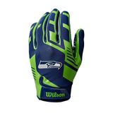 Wilson Handschoenen NFL TEAM SUPER GRIP, One size fits all voor tieners, siliconen/stretch lycra, Seattle, JEUGD