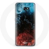 Maniacase Hoesje voor Samsung Galaxy A8 2016 abstracte textuur achtergrond rood zwart blauw