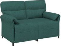 vidaXL Bank Donkergroen 2-zits Klassiek Polyester Hout