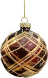 Uniplant Kerstbal ruiten pecan 8 cm