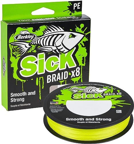 Berkley Sick Braid - 8-Strengen Gevlochten Lijn - Hi-Viz Yellow