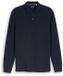 Tom Tailor - Piqué-poloshirt met lange mouwen - Maat L - sky captain blue