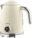 Klausberg Bouilloire électrique avec thermomètre et fonction maintien au chaud - Inox - 1,7 L - 2200 W - Beige