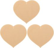 Merkloos Houten vormen hartjes - 3x - dia 10 cm - Hobby/knutselmateriaal - zelf beschilderen/decoreren - op te hangen