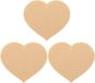 Merkloos Houten vormen hartjes - 3x - dia 10 cm - Hobby/knutselmateriaal - zelf beschilderen/decoreren - op te hangen