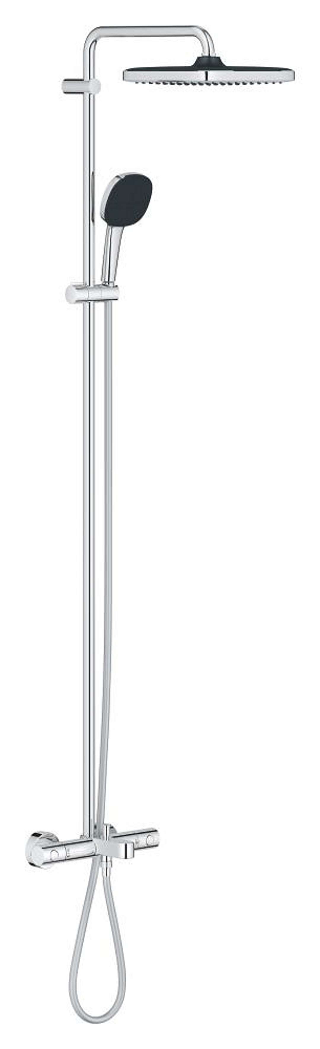 Grohe Vitalio Comfort Doucheset met Badthermostaat - 25x25 cm - 2 Jets - Chroom