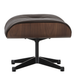 Vitra Eames Lounge Chair Ottoman Walnut Dark - Leather Natural F68 Chocolate - Polished / Sides Black