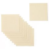 Cream Natural Binca Vierkanten (Pak van 10) 6-Count Cross Stitch Stof - 100% Katoen - 15x15cm