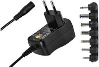 Emos Universele Stroom Adapter 600mA - 100-240V AC - 3-12V DC - 1.5M kabel - Zwart