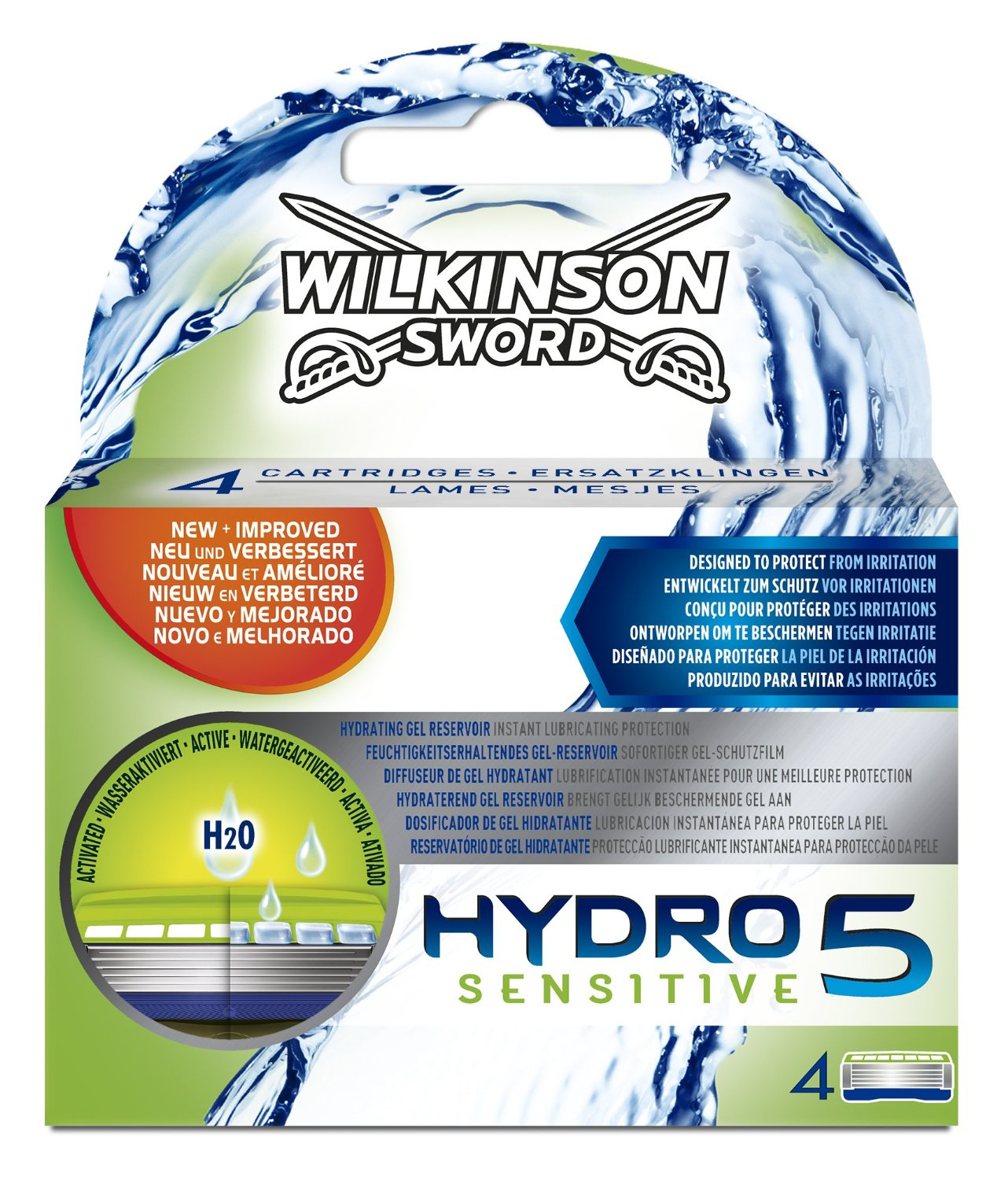 Wilkinson Sword Hydro 5 Scheermesjes - Sensitive Blades 4 stuks