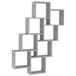 VidaXL Wandschap Kubus 90x15x119 cm Bewerkt Hout Betongrijs