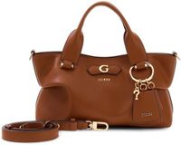 GUESS Suzy Mini 3 Compartment Satchel Cognac bruine handtas schoudertas