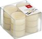 Trend Candles Geurtheelichtjes/Waxinelichtjes - 12x - Vanille Geur - 4 Branduren - Transparante Cup