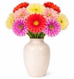 Mica Decorations Boeket Kunstbloemen Gerbera's - H60 cm - 4 kleuren mix