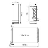Schroff PSU Frontpaneel voor PSM, Dual, 3 HE, 10 HE, Afgeschermd, 2,5 mm, Al, Front geanodiseerd, Rear Conductive
