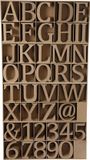 Creativ company Houten letters, cijfers en tekens - 8 cm hoogte - MDF - 240 stuks