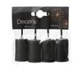 Decoris Kandelaar ijzer d2.3h9.2 cm zwart 4st