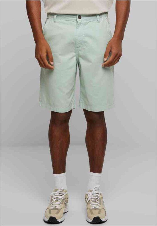 Urban Classics Organic Skater Chino Shorts - Mintgroen - Maat 38