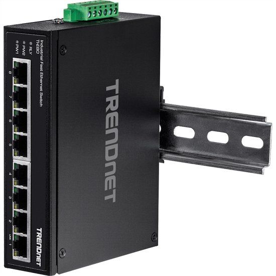 Trendnet TI-E80 Unmanaged Fast Ethernet Switch Zwart
