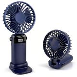 CNMTCCO Zakventilator, draagbare mini-ventilator, 5 snelheden, kleine tafelventilator, opvouwbare ventilator met nekkoord, voor kantoor, buiten en reizen