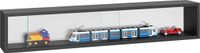 VDD EWS BV Vitrinekastje staande hangende wandvitrine - schuifdeuren - Zwart - 95 x 18 x 12 cm