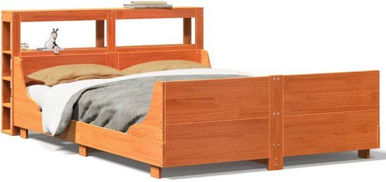 VidaXL Bedframe Massief Grenenhout Wasbruin 120x200 cm