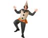 Atosa Costume de Polichinelle, voyant et coloré, personnage de la tradition populaire de la Commedia D'ellarte Italiana, Blanc, XL