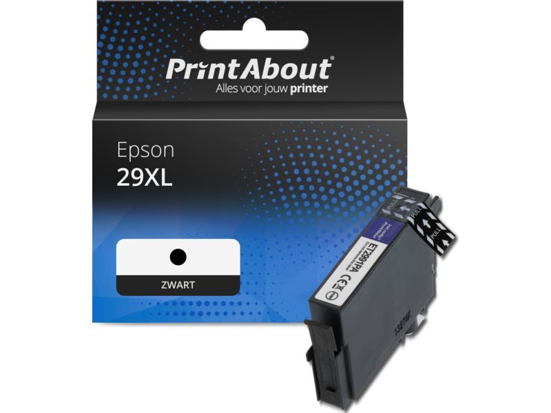 PrintAbout Inktcartridge 29XL (T2991) Zwart Hoge capaciteit geschikt voor Epson