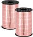 Merkloos Sierlint kunststof - 2x - rose goud - 5 mm x 225 meter