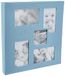 Pioneer Collage Frame Reliëf "Baby" Genaaid Kunstleer Cover Fotoalbum, 4 "x 6", 240 foto's, Baby Blauw
