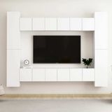 Maison Exclusive - Ensemble de 10 éléments pour meuble TV, blanc, bois composite