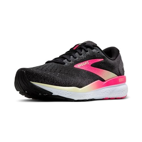 BROOKS Ghost 16 sneakers dames - zwart/roze/geel - maat 40