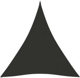 vidaXL Zonnescherm Driehoekig 3x4x5m Oxford Stof Antracietkleurig Waterdicht UV-bescherming Inclusief Bevestigingsmateriaal